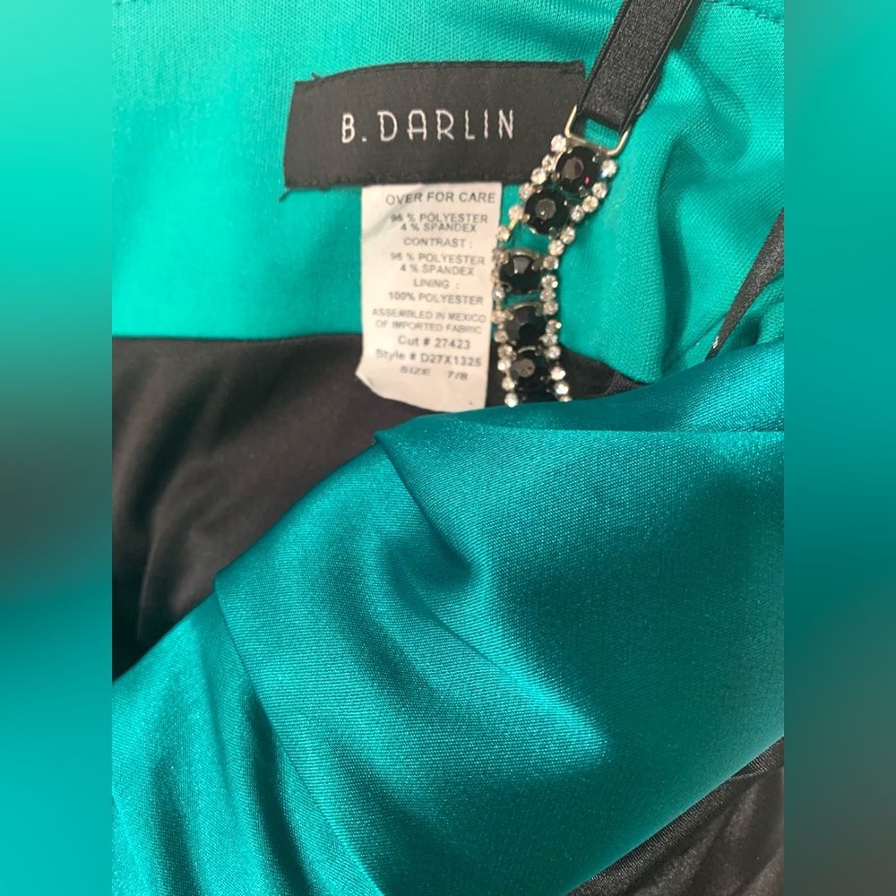 Color Block Satin Mini Dress - Picture 2 of 3